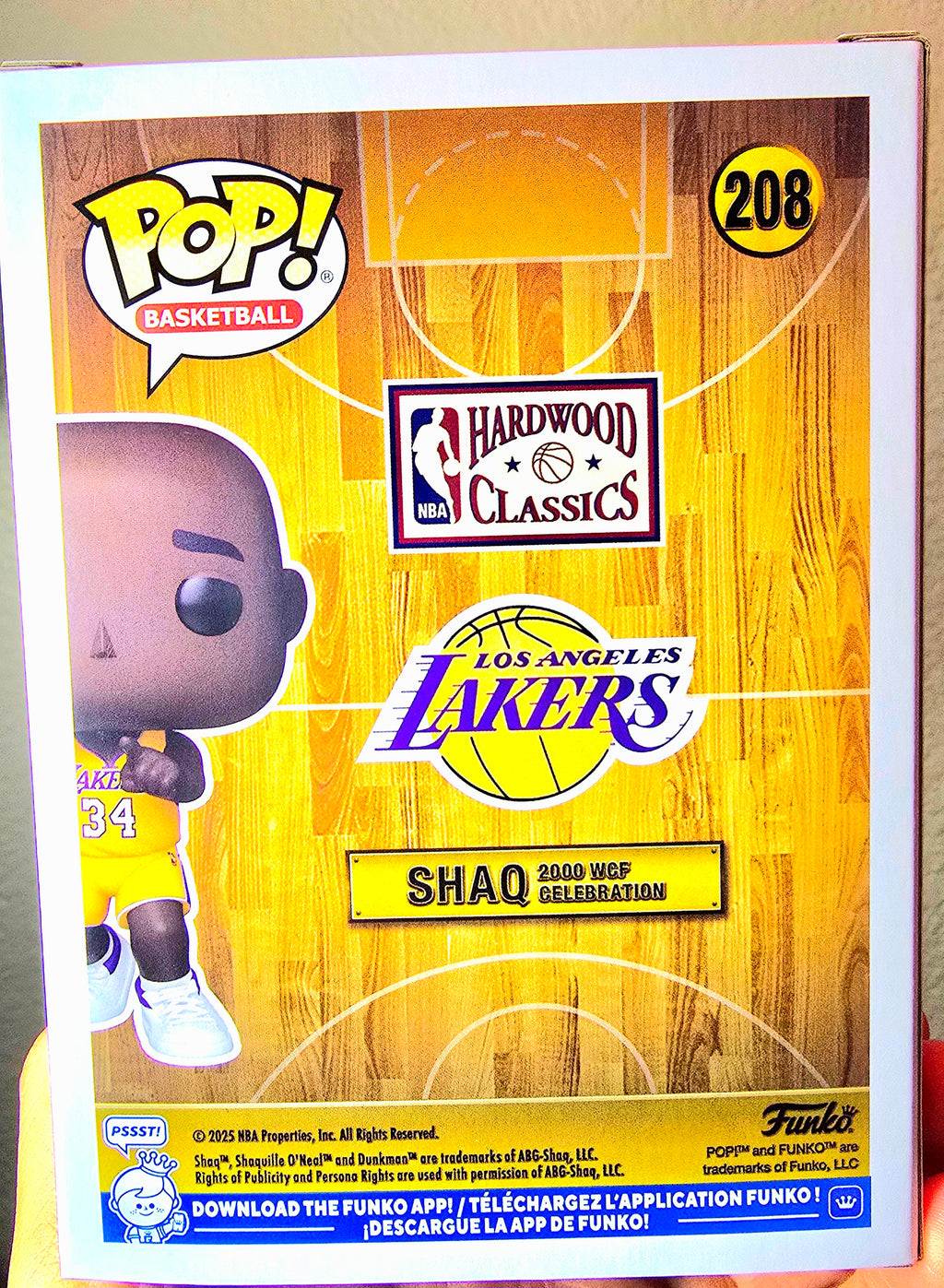 Funko Pop! NBA Legends Lakers Shaq 2000 WCF Celebration #208 Vinyl Figure - New in Box