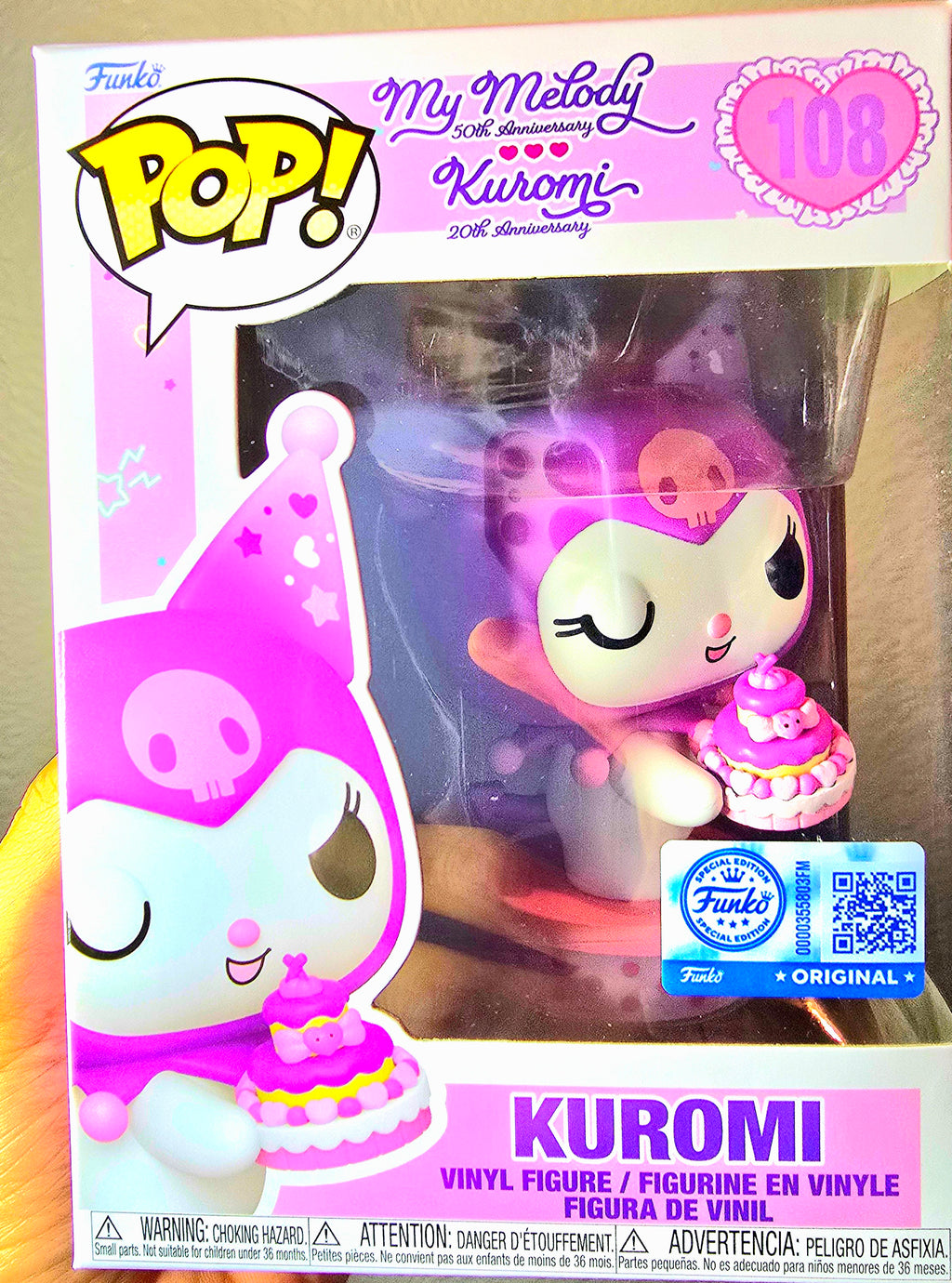 Funko Pop! Kuromi with Cake (20th Anniversary) #108 Vinyl Figure - New in Box