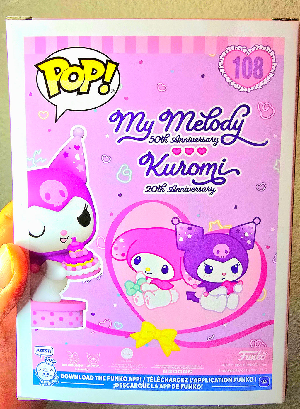 Funko Pop! Kuromi with Cake (20th Anniversary) #108 Vinyl Figure - New in Box