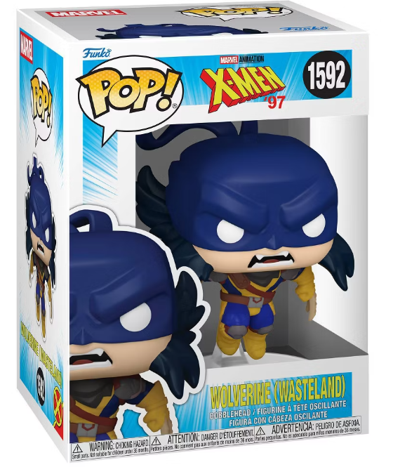 Wolverine Wasteland Funko Pop! #1592 — angled window box.