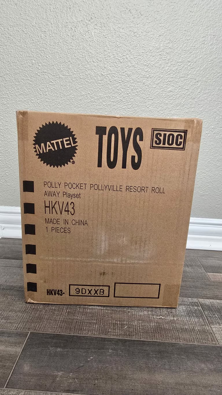 Polly Pocket Pollyville Resort Roll Away Playset with Rolling Wheels