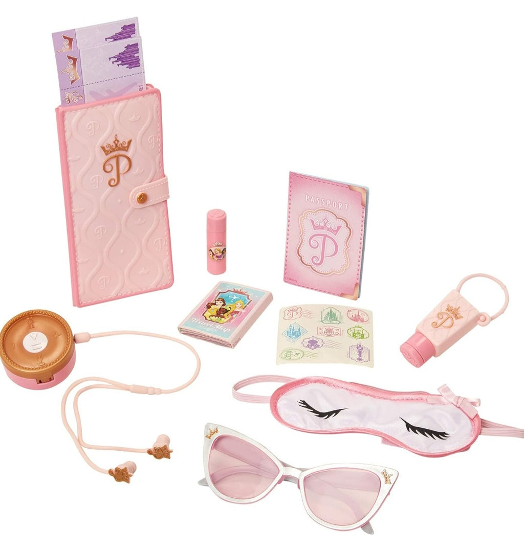 Disney Princess Travel Suitcase Play Set for Girls with Luggage Tag