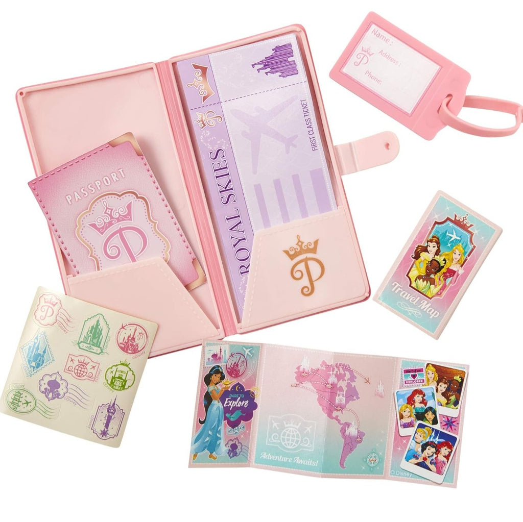 Disney Princess Travel Suitcase Play Set for Girls with Luggage Tag